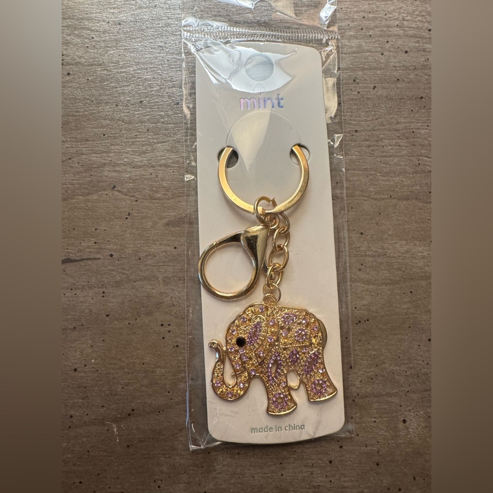 Sparkling Elephant Keychain/Bag Charm